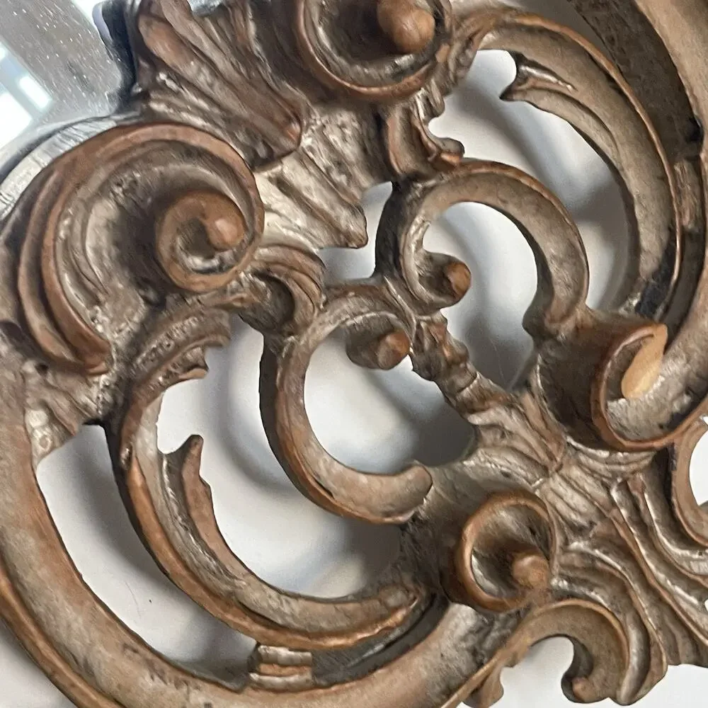 Vintage La Barge Italian Hand Carved Solid Wood Wall Mirror Ornate Florentine